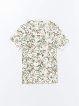 Polo Yaka K?sa Kollu Desenli Penye Erkek Ti??rt - Waikiki фото 2