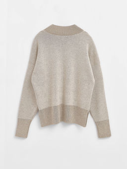 CONTE Свитер с разрезами по бокам из пряжи с вискозой и кашемиром LDK 155 beige - Conte elegant фото 8