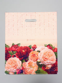 Цена за 50 шт. Пакет подарочный «Бордо», полиэтиленовый с вырубной ручкой 40×47 см, 45 мкм