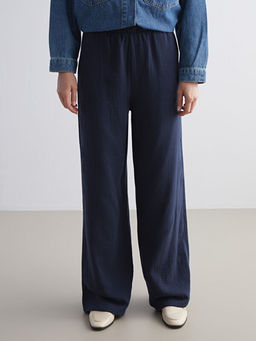 Beli Lastikli Dokulu M?slin Kad?n Pantolon