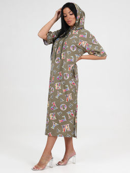 ПЛ-5111 ПЛАТЬЕ ЖЕНСКОЕ (Буквы на хаки) - А-дина фото 4