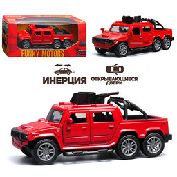 Красная инерционная машинка вид D die-cast , 1:32