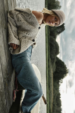 POINTELLE CHUNKY KNIT CARDIGAN - Zara фото 2