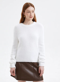 K13205 Джемпер (вязаный трикотаж) БЕЛЫЙ