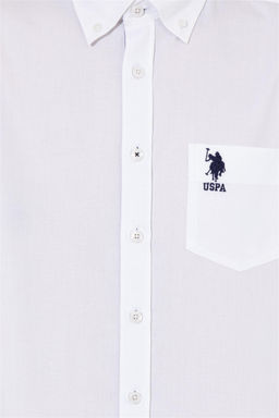 Мужская белая рубашка с длинным рукавом - U.s. polo assn фото 6