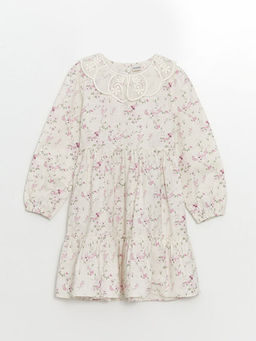 Bebe Yaka ?i?ekli K?z ?ocuk Elbise