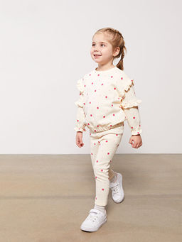 Beli Lastikli Bask?l? K?z Bebek Tayt