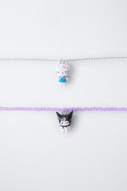 HELLO KITTY AND KUROMI  SANRIO BEAD NECKLACE TWO-PACK - Zara фото 3