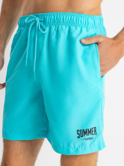 Шорты мужские спортивные для купания в голубом цвете - Mark formelle фото 4