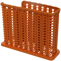 Цена за 2 шт. Подставка для столовых приборов пластиковая "Косичка" 18,5*14*6см 3секции