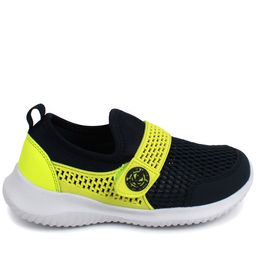 AL 6118 Полуботинки типа кроссовые детские, синий/желтый