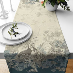 Дорожка столовая, сервировочная 50х145см Феличита, рогожка, хлопок Комфорт 171г/м2, без упаковки, Домашняя мода (Россия)  фото 4