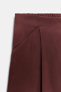 PANTAL?N CULOTTE PINZAS / Burdeos - Zara фото 8