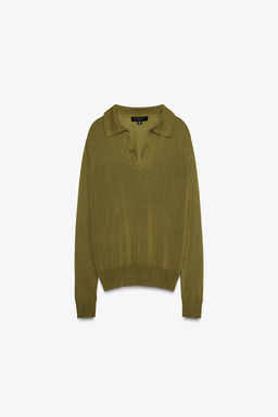 PLAIN KNIT POLO SHIRT - Zara фото 4