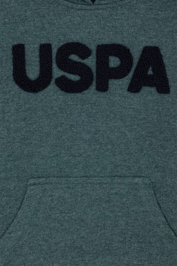 Темно-зеленый базовый свитшот для мальчика - U.s. polo assn фото 3
