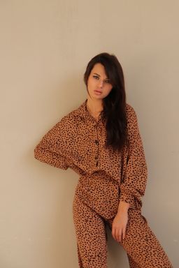 7002 Костюм летний кофейный с пятнышками - Martichelli фото 4