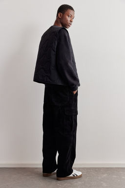 Loose Fit Corduroy cargo trousers - H&m фото 4