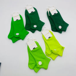 Носки короткие LUCASHOCKN - Однотонные зеленые 10 шт в уп