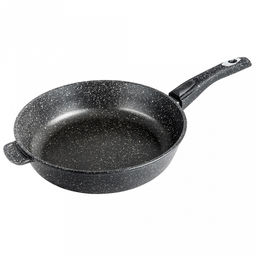 Сковорода с тефлоновым покрытием д28см "Гранит", h7см, s0,42см, съемная ручка из термостойкого пластика (Россия)
