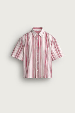 CAMISA BOXY FIT RAYAS / Rosa - Zara фото 7