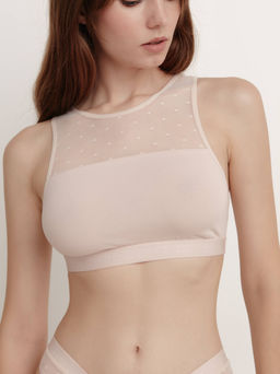 CONTE MESH&DOTS COTTON LBE 1874 cream pink