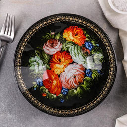 Салатник стеклянный Доляна Народные мотивы, 720 мл, 18,55 cм  фото 2