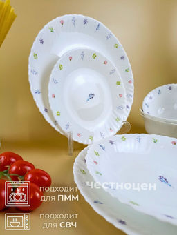Набор столовой посуды на 6 перс. с рисунком 24 предм. OLS-DM-32
