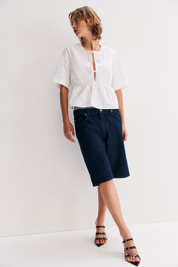 Blusa de popelina con cierre de lazada - H&m фото 4