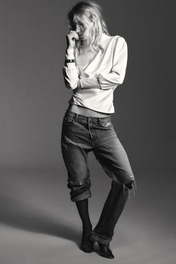 SATIN SHIRT WITH BOW DETAIL AT THE BACK