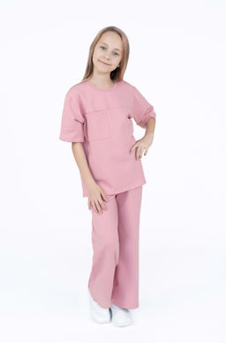 Костюм детский для девочки пыльная роза 7063 (122)