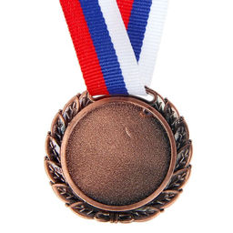 Медаль призовая «3 место» 037, d=4 см, бронзовая, с лентой
