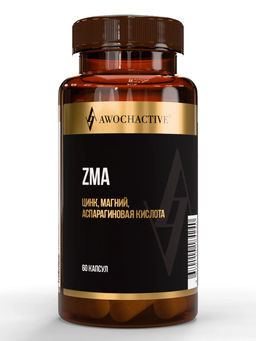 (ЧЗ)БАД ZMA- ЦИНК + МАГНИЙ + АСПАРАГИНОВАЯ КИСЛОТА 60 капсул ТЖК 620мг тм AWOCHACTIVE фото 2