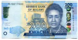 Банкнота 200 квача 2021 года Малави