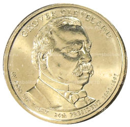 Монета 1 доллар 2012 года D США 24-й президент США Гровер Кливленд