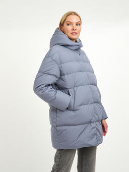 Пуховик женский с капюшоном, нап-ль:пух, перо - Glenfield фото 9