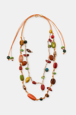 COLLAR DOBLE CORD?N PIEZAS CER?MICA / Multicolor - Zara фото 2