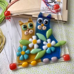 Панно Коты в ромашках