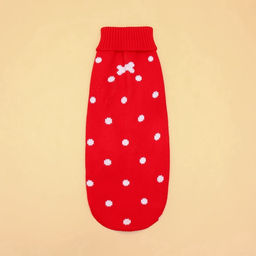 Свитер для животных Горошек, размер 14 (ДС 32-35, ОГ 35-45, ОШ 22-26 см), красный - Пижон фото 4