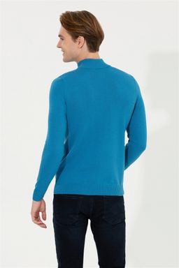 Мужской кобальтовый трикотажный свитер - U.s. polo assn фото 5