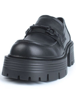 03-C1805-1 BLACK Лоферы женские (натуральная кожа)