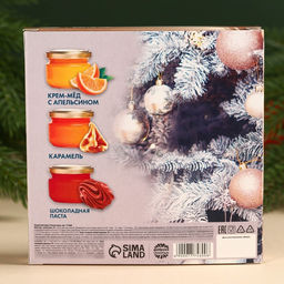 Подарочный набор С новым годом: шоколадная паста, крем-мёд с апельсином, карамель, 30 г. х 3 шт. - Фабрика счастья фото 4