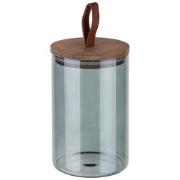 Банка для сыпучих продуктов, ALBERO DI MARMO,1000 мл, из цветн стекла с крыш. мраморн/дерева 108284 /MALLONY/