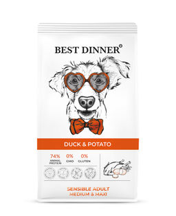 Сухой корм для собак средних и крупных пород с Уткой и картофелем 75038