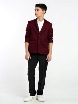 Бордовый школьный пиджак для мальчика Инфанта, модель 0513/6