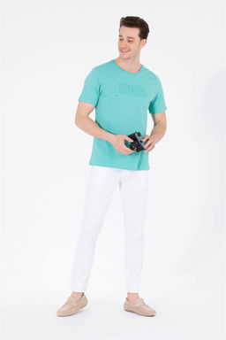 Мужская мятная футболка с круглым вырезом - U.s. polo assn фото 12