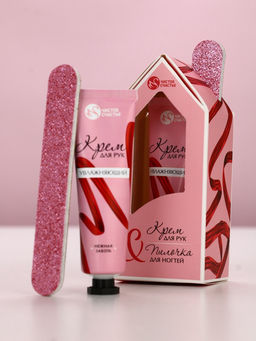 Подарочный набор, крем для рук увлажняющий 30 г и пилка для ногтей, Чистое счастье