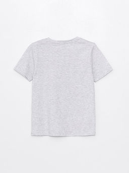 Bisiklet Yaka Bask?l? K?sa Kollu Erkek ?ocuk ?ortlu Pijama Tak?m? - Waikiki фото 3