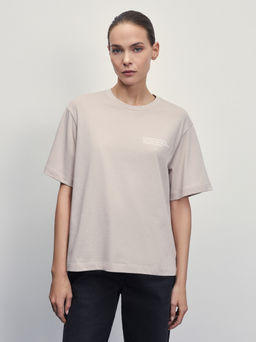 Футболка из хлопка с принтом / Zarina  фото 3