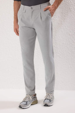 TRENDYOL MAN Siyah Italyan Kesim Pileli Klasik Duble Paca Kumas Pantolon TMNSS24PL00022 - Trendyolmilla фото 4