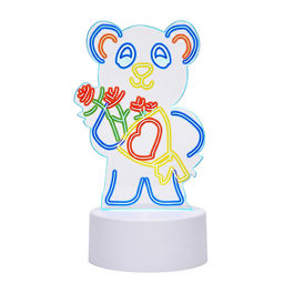 Набор для творчества  "Доска для рисования-светильник Мишка" в коробке